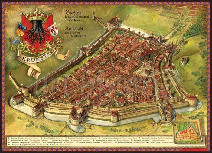 Map of Brasov, history museum